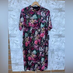 Adrianna Papell Floral Midi Dress - Multicolor NWT